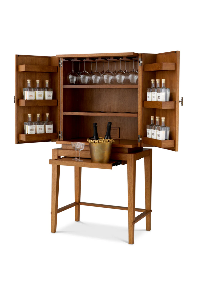 Caramel Oak 2-Door Bar Cabinet | Eichholtz Borchard | Eichholtzmiami.com