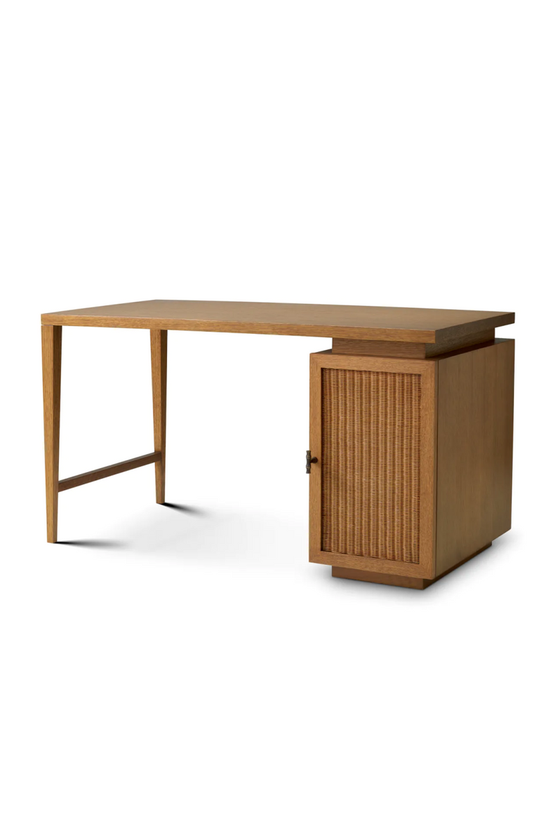 Rattan Door Wooden Desk | Eichholtz Borchard | Eichholtzmiami.com