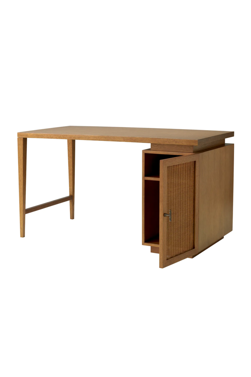 Rattan Door Wooden Desk | Eichholtz Borchard | Eichholtzmiami.com