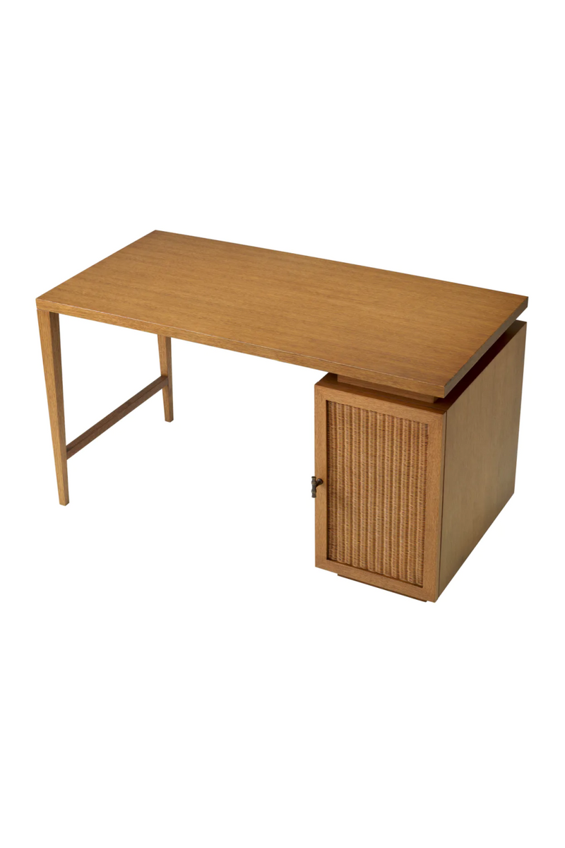 Rattan Door Wooden Desk | Eichholtz Borchard | Eichholtzmiami.com