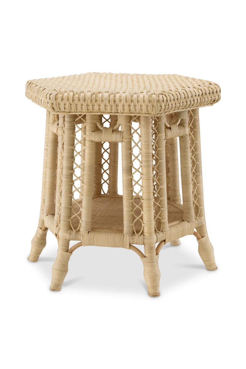 Hexagonal Rattan Side Table | Eichholtz Saba | Eichholtzmiami.com