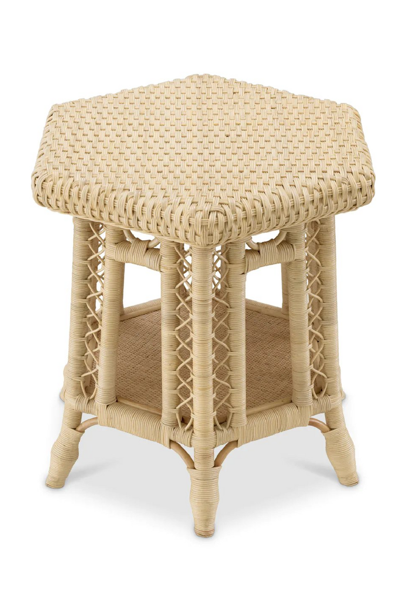 Hexagonal Rattan Side Table | Eichholtz Saba | Eichholtzmiami.com