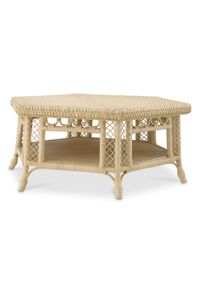 Hexagonal Rattan Coffee Table | Eichholtz Saba | Eichholtzmiami.com