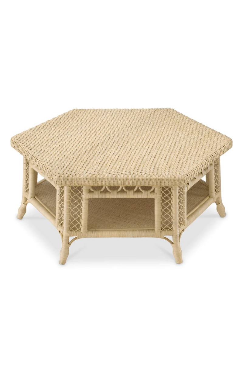 Hexagonal Rattan Coffee Table | Eichholtz Saba | Eichholtzmiami.com