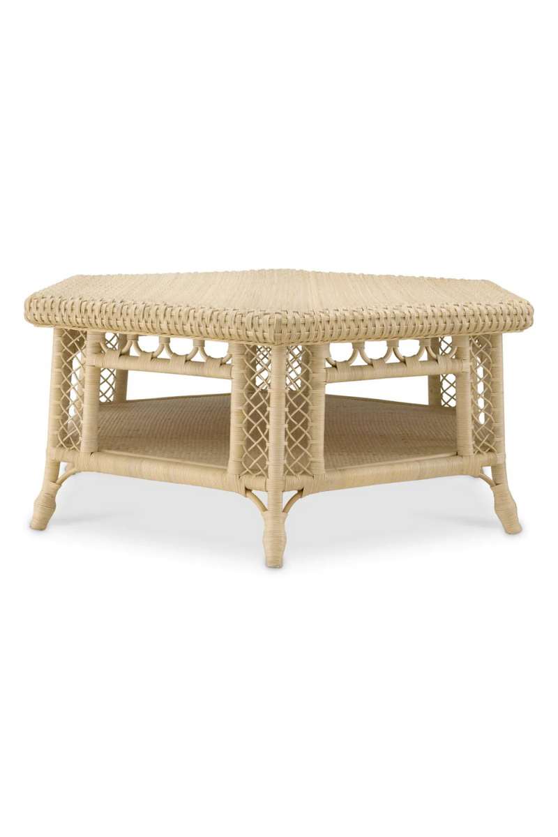 Hexagonal Rattan Coffee Table | Eichholtz Saba | Eichholtzmiami.com