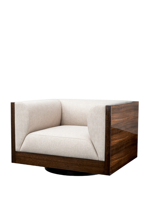 Eucalyptus Veneer Swivel Chair | Eichholtz Sebastian | Eichholtzmiami.com