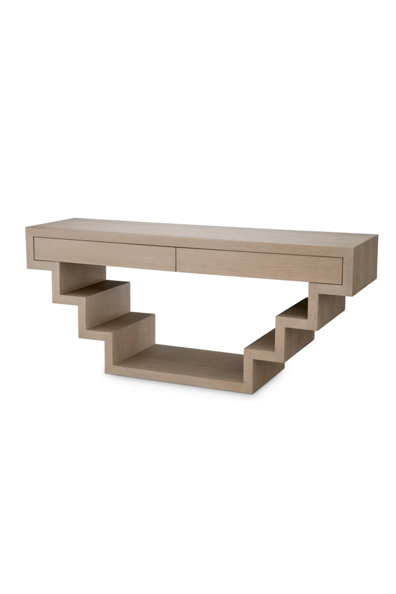 Oak Geometrical Console Table | Eichholtz Rialto | Eichholtzmiami.com