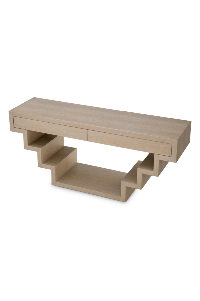 Oak Geometrical Console Table | Eichholtz Rialto | Eichholtzmiami.com