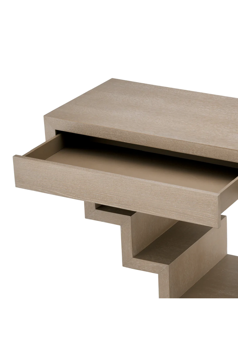 Oak Geometrical Console Table | Eichholtz Rialto | Eichholtzmiami.com