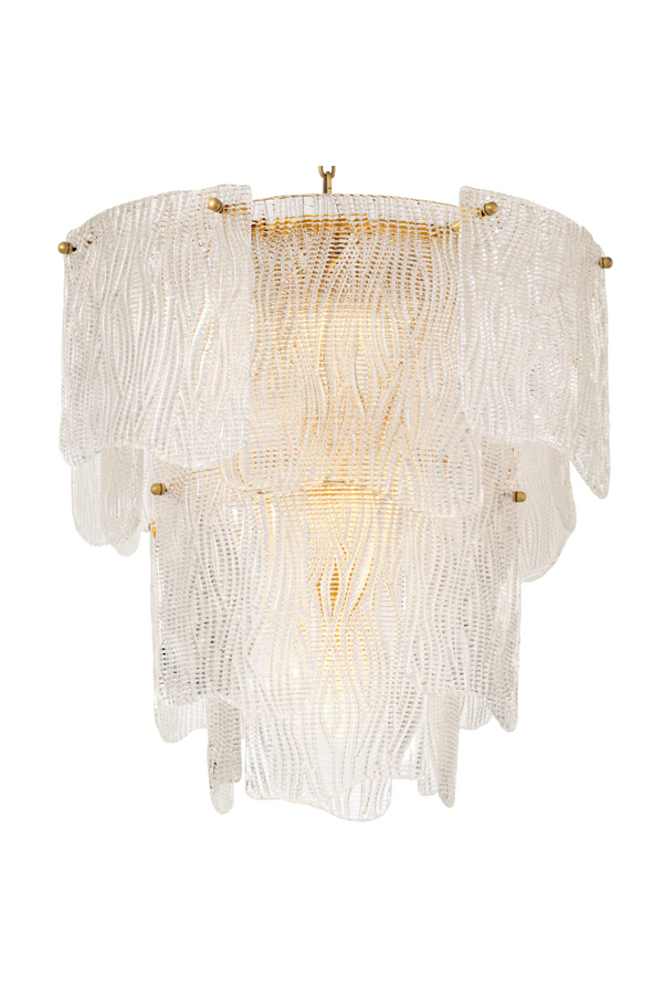 Clear Textured Glass Chandelier | Eichholtz Asinara | Oroatrade.com