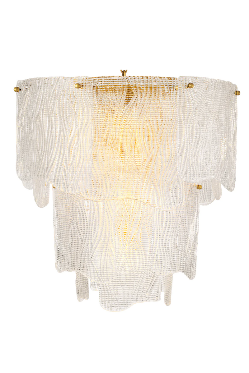 Clear Textured Glass Chandelier | Eichholtz Asinara | Eichholtzmiami.com