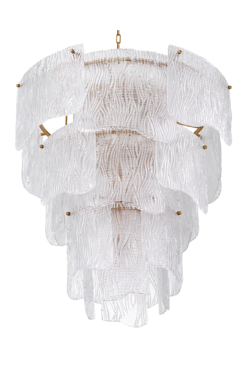 Clear Textured Glass Chandelier | Eichholtz Asinara | Eichholtzmiami.com