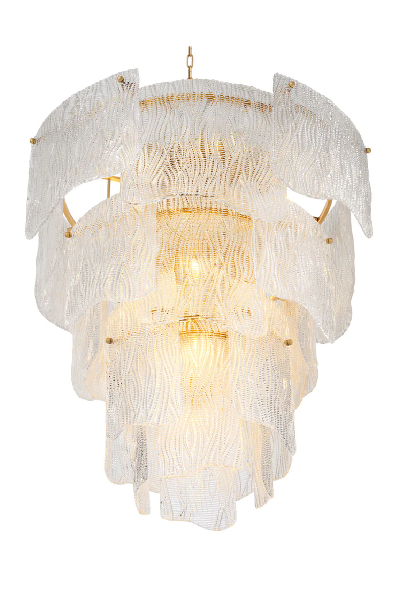 Clear Textured Glass Chandelier | Eichholtz Asinara | Eichholtzmiami.com