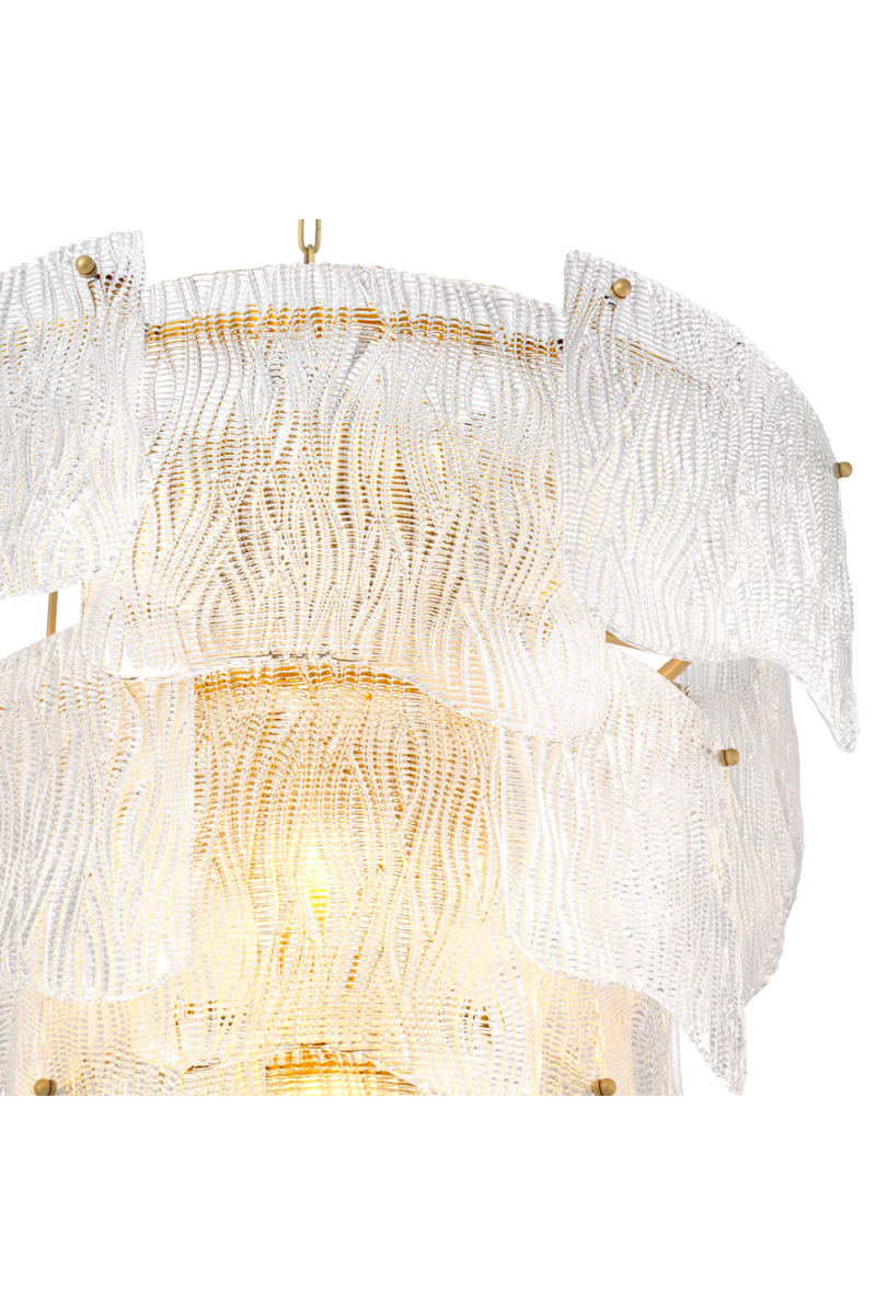 Clear Textured Glass Chandelier | Eichholtz Asinara | Eichholtzmiami.com