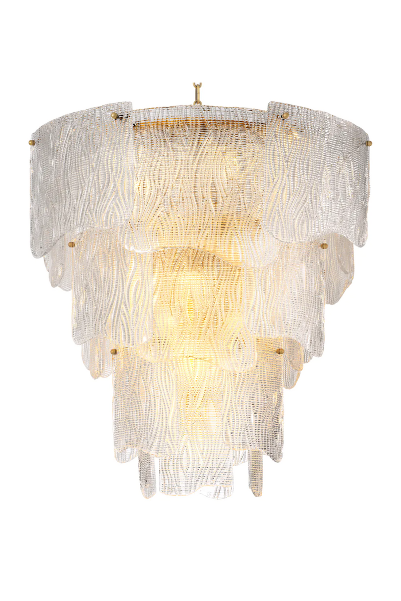 Clear Textured Glass Chandelier | Eichholtz Asinara | Eichholtzmiami.com