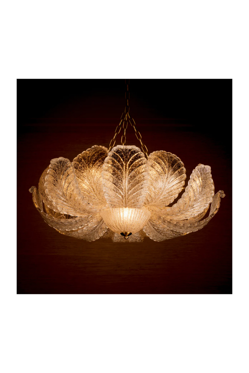 Textured Glass Leaf Chandelier | Eichholtz Cabrillo | Eichholtzmiami.com