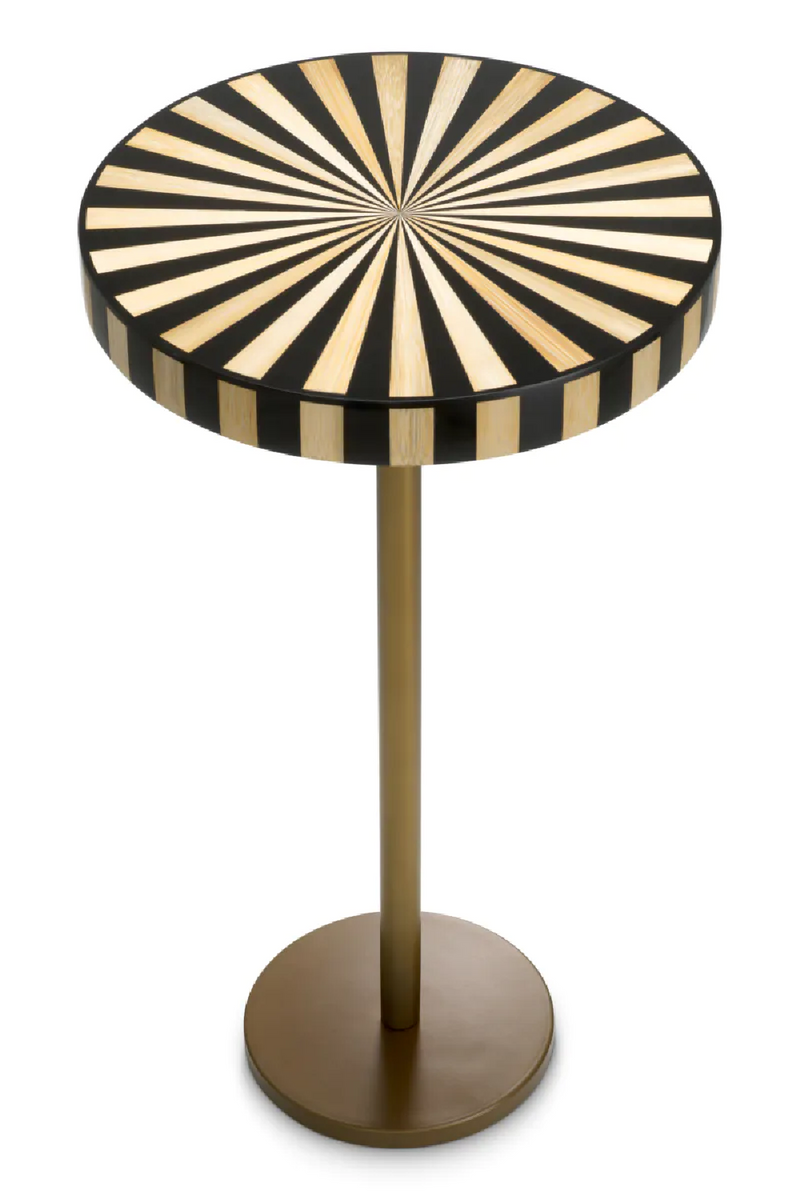 Striped Top Pedestal Side Table | Eichholtz Albany | Oroatrade.com