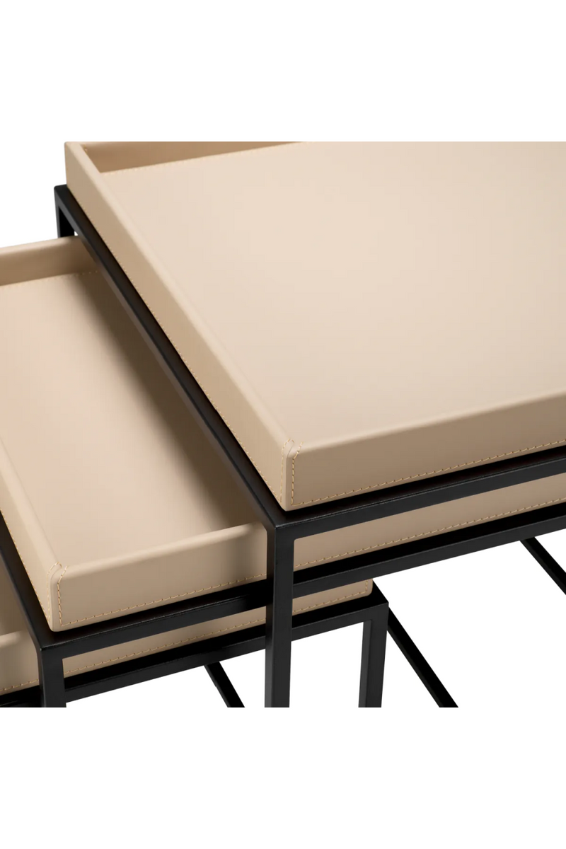 Leather Tray Top Side Tables (3) | Eichholtz Léonard | Eichholtzmiami.com