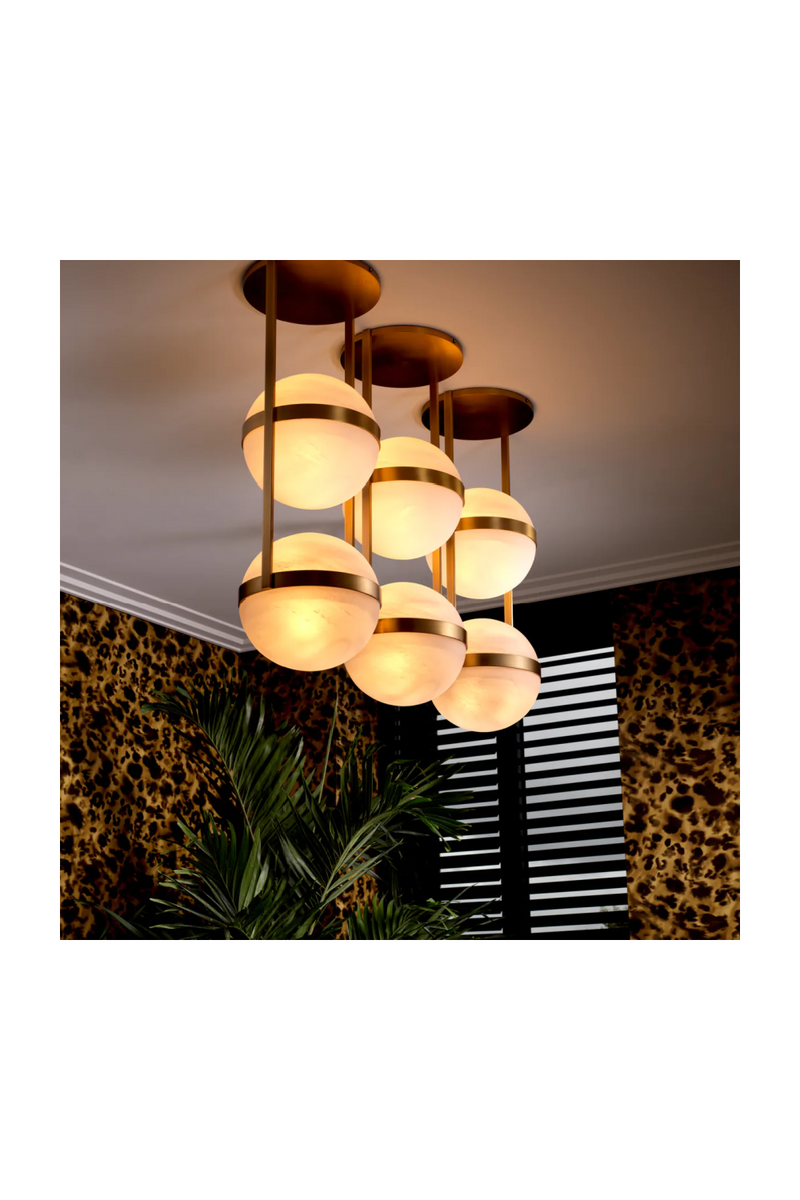 White Globe Double Ceiling Lamp | Eichholtz Dover | Eichholtzmiami.com