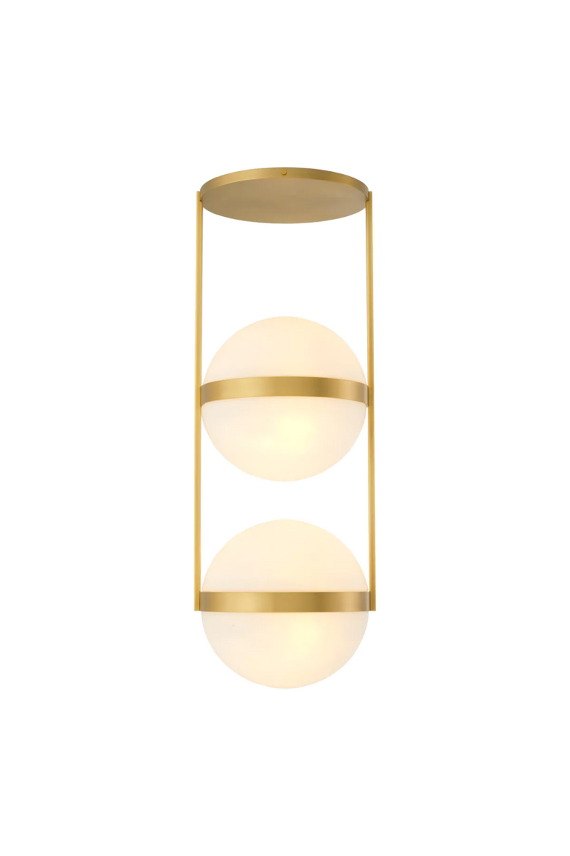 White Globe Double Ceiling Lamp | Eichholtz Dover | Eichholtzmiami.com