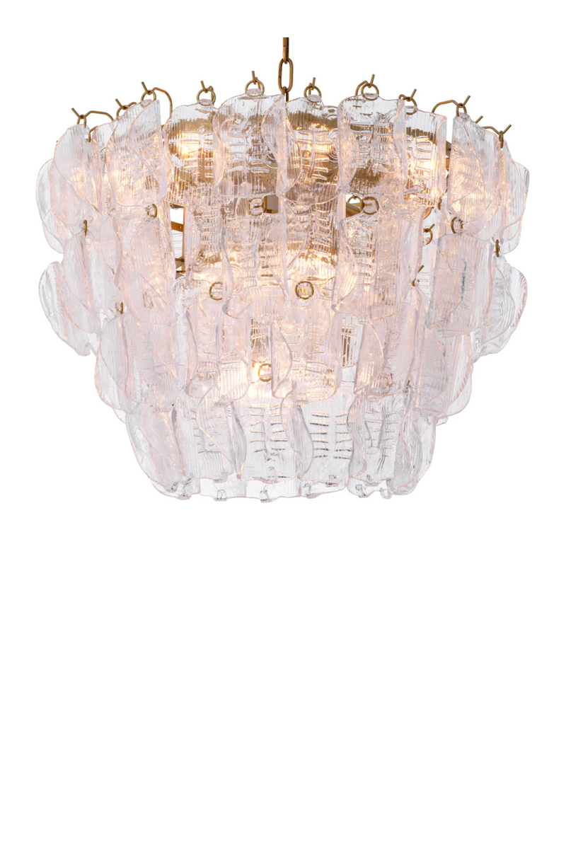 Tiered Handmade Glass Chandelier | Eichholtz Solange | Eichholtzmiami.com