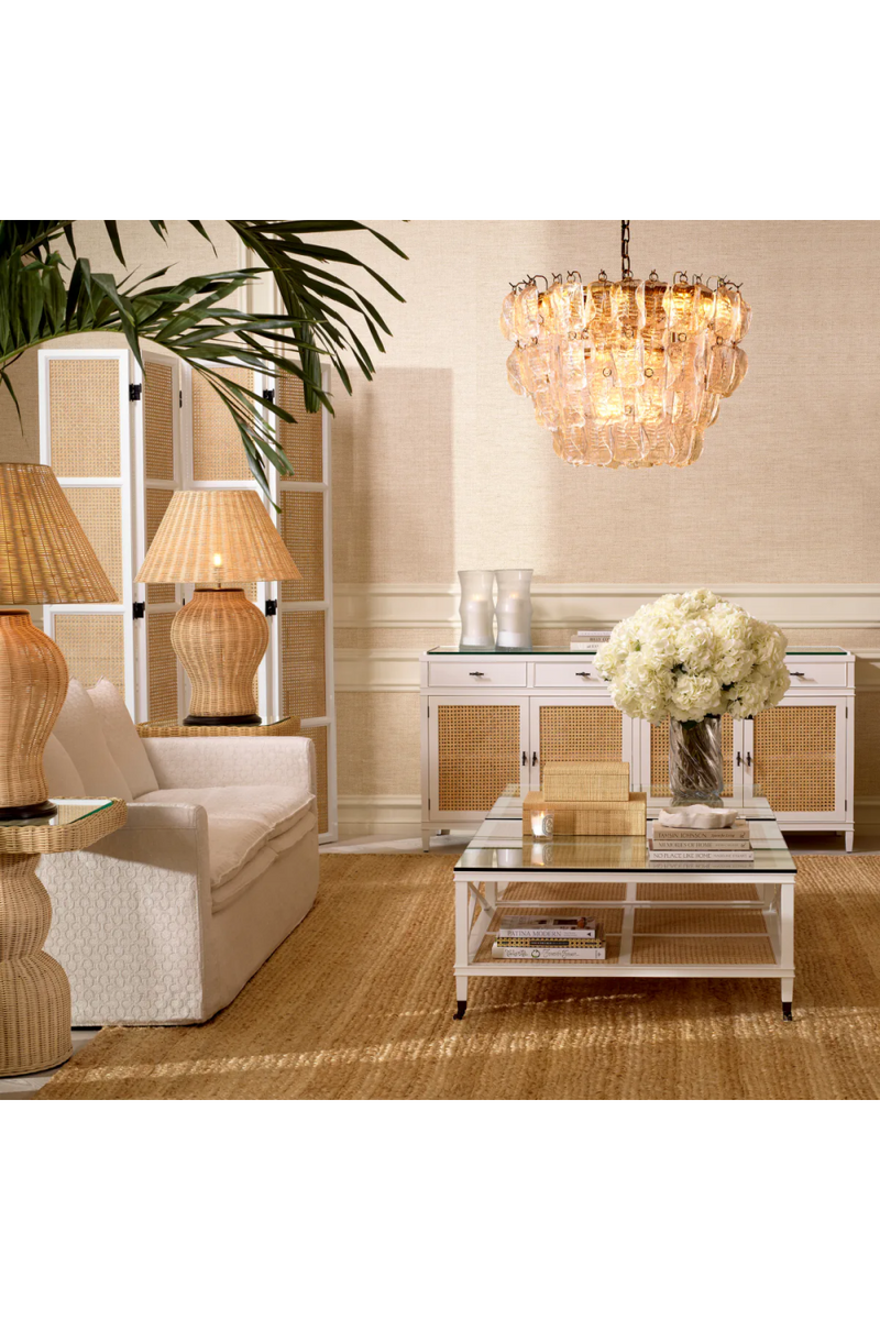 Tiered Handmade Glass Chandelier | Eichholtz Solange | Eichholtzmiami.com