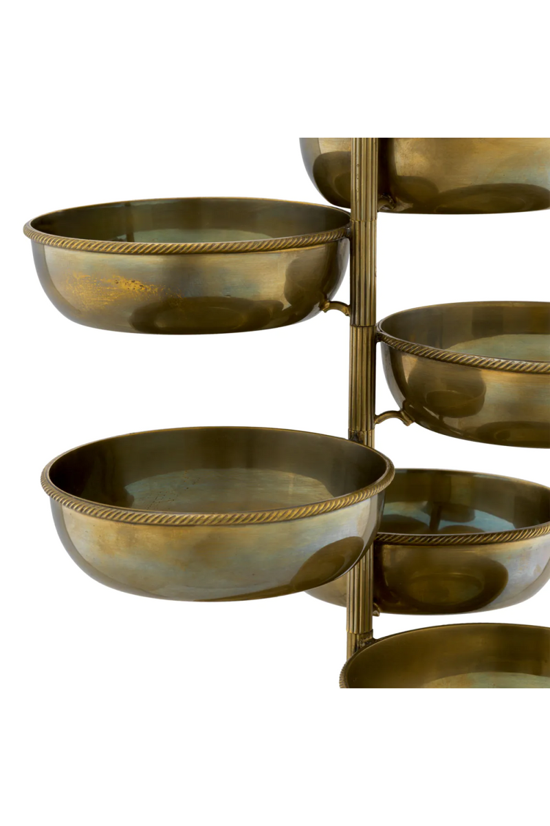 Vintage Brass 6-Bowl Stand | Eichholtz Christine