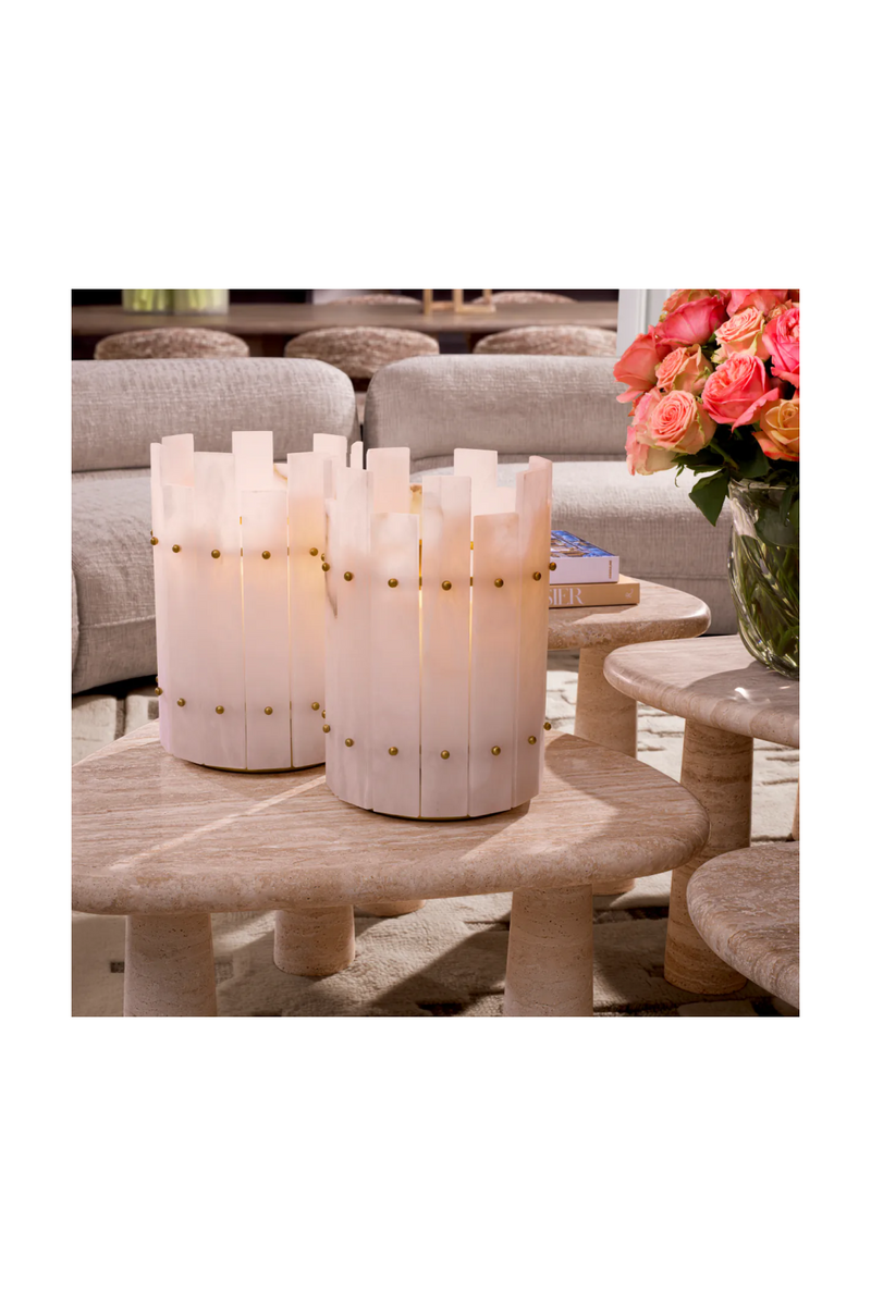 Alabaster Hurricane Candle Holder | Eichholtz Ruby | Eichholtzmiami.com