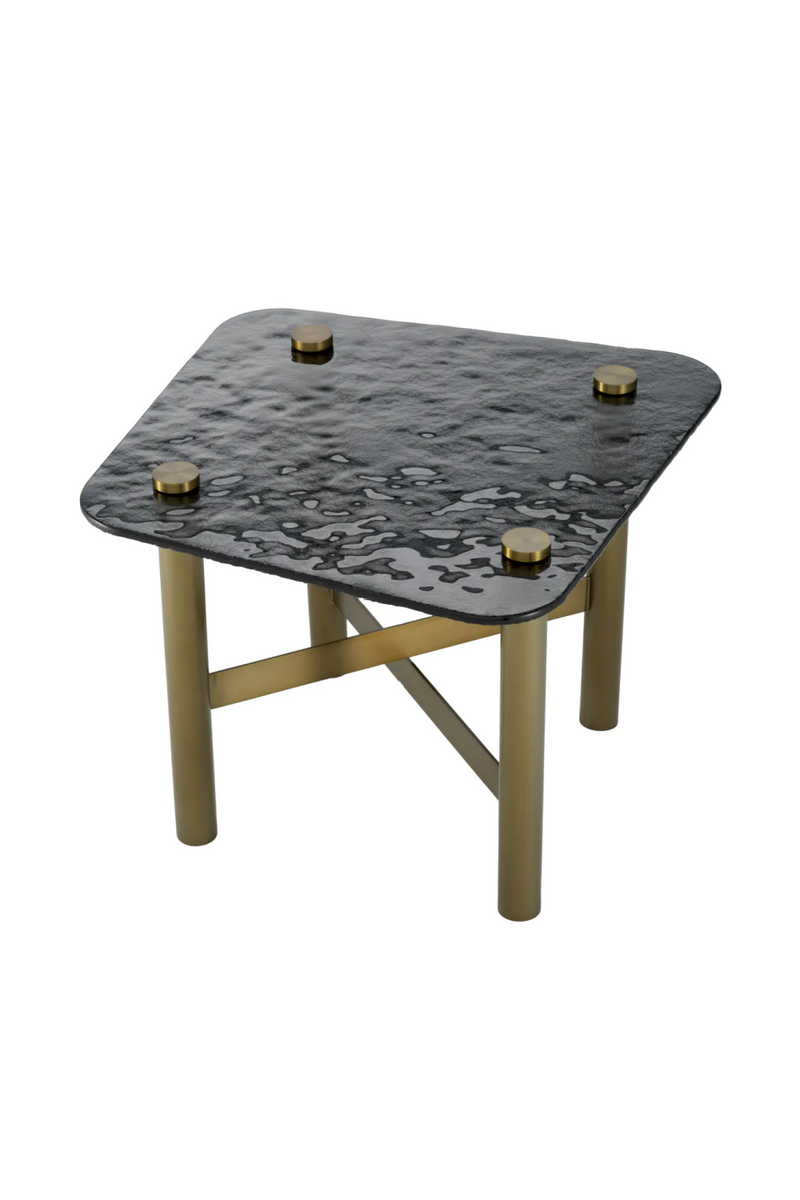 Black Glass Side Table | Eichholtz Cortes | Eichholtzmiami.com