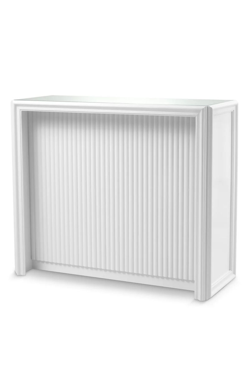 White Ribbed Bar Cabinet | Eichholtz Roland | Eichholtzmiami.com