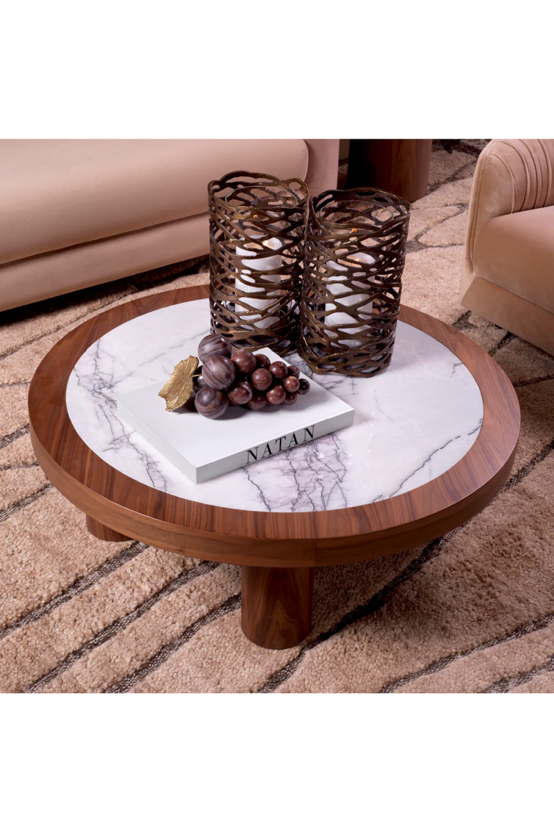 Walnut Veneer Marble Coffee Table | Eichholtz Presedio | Eichholtzmiami.com