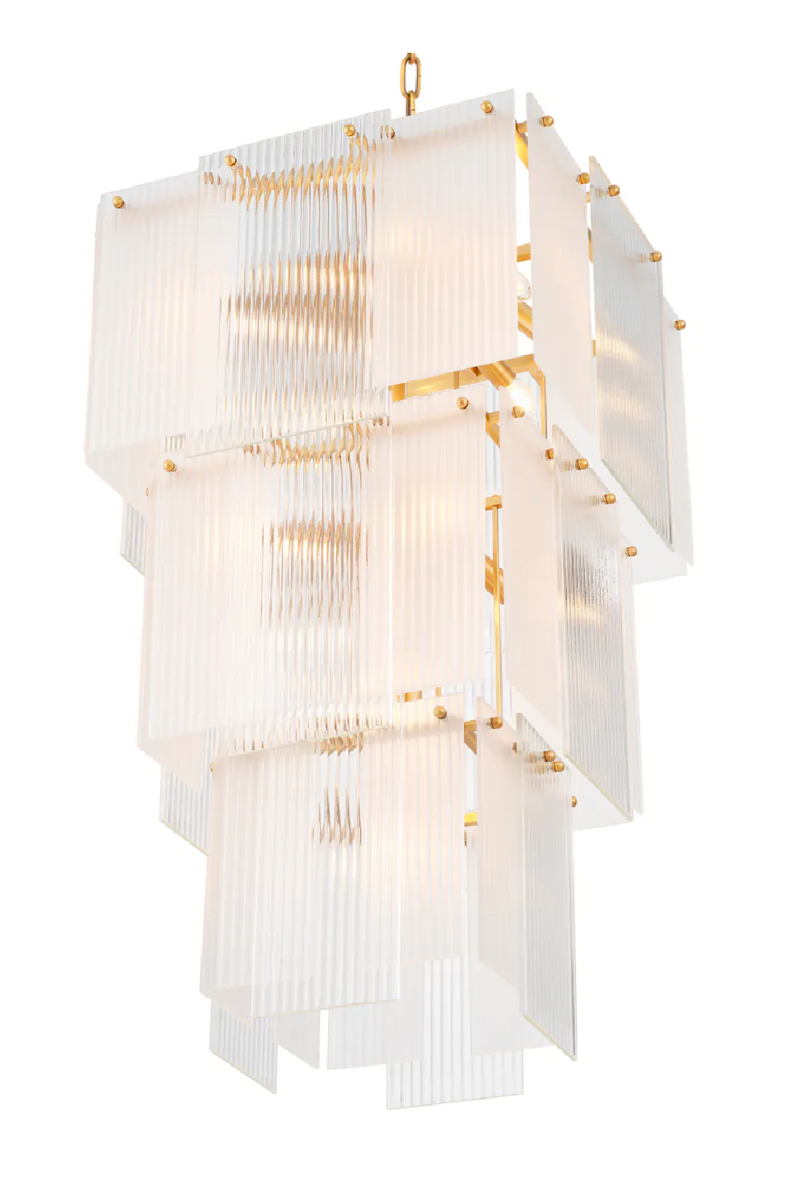 Frosted Glass Tiered Chandelier | Eichholtz Giardano | Eichholtzmiami.com