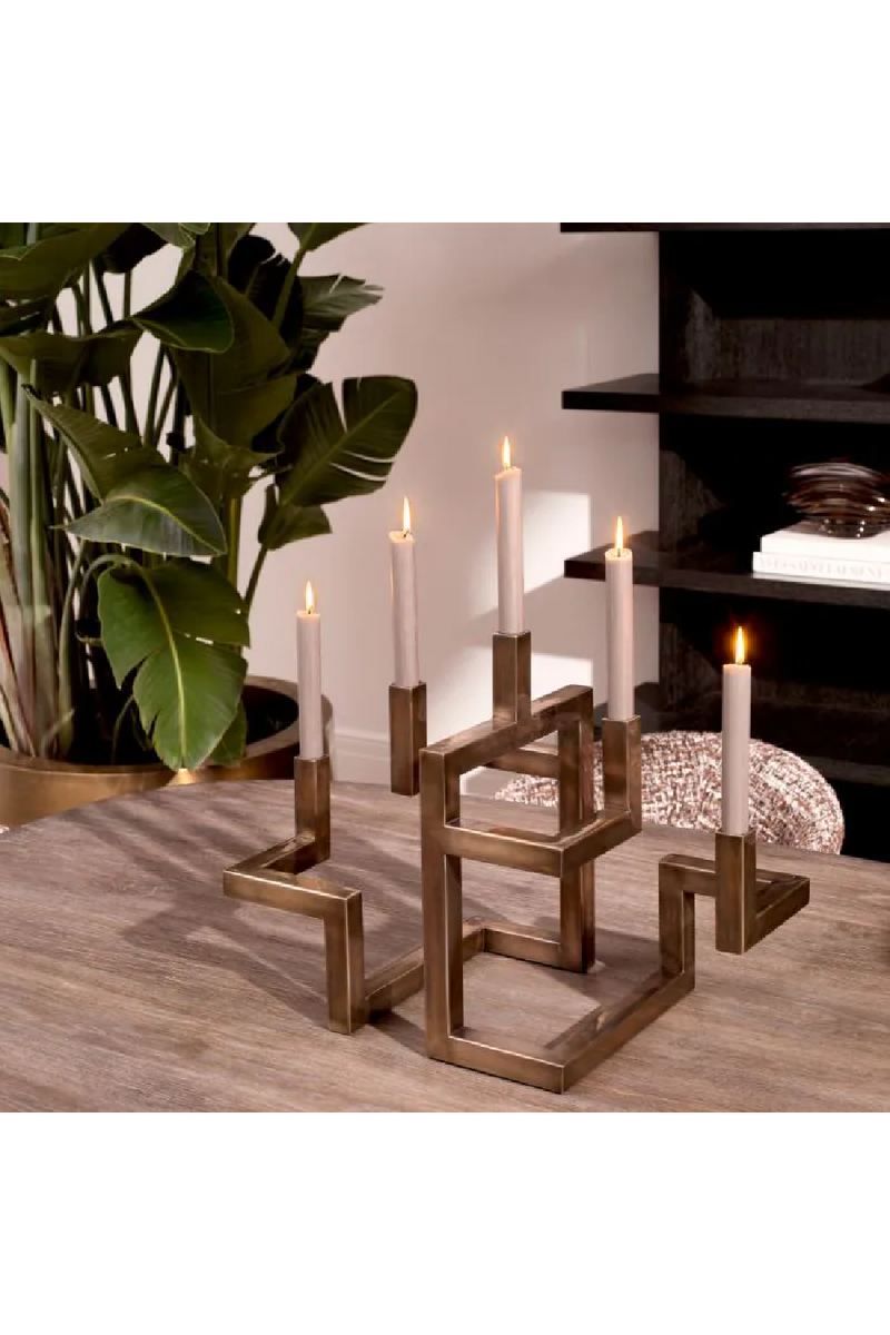 5 Arm Gold Candle Holder | Eichholtz Skyline | Eichholtzmiami.com