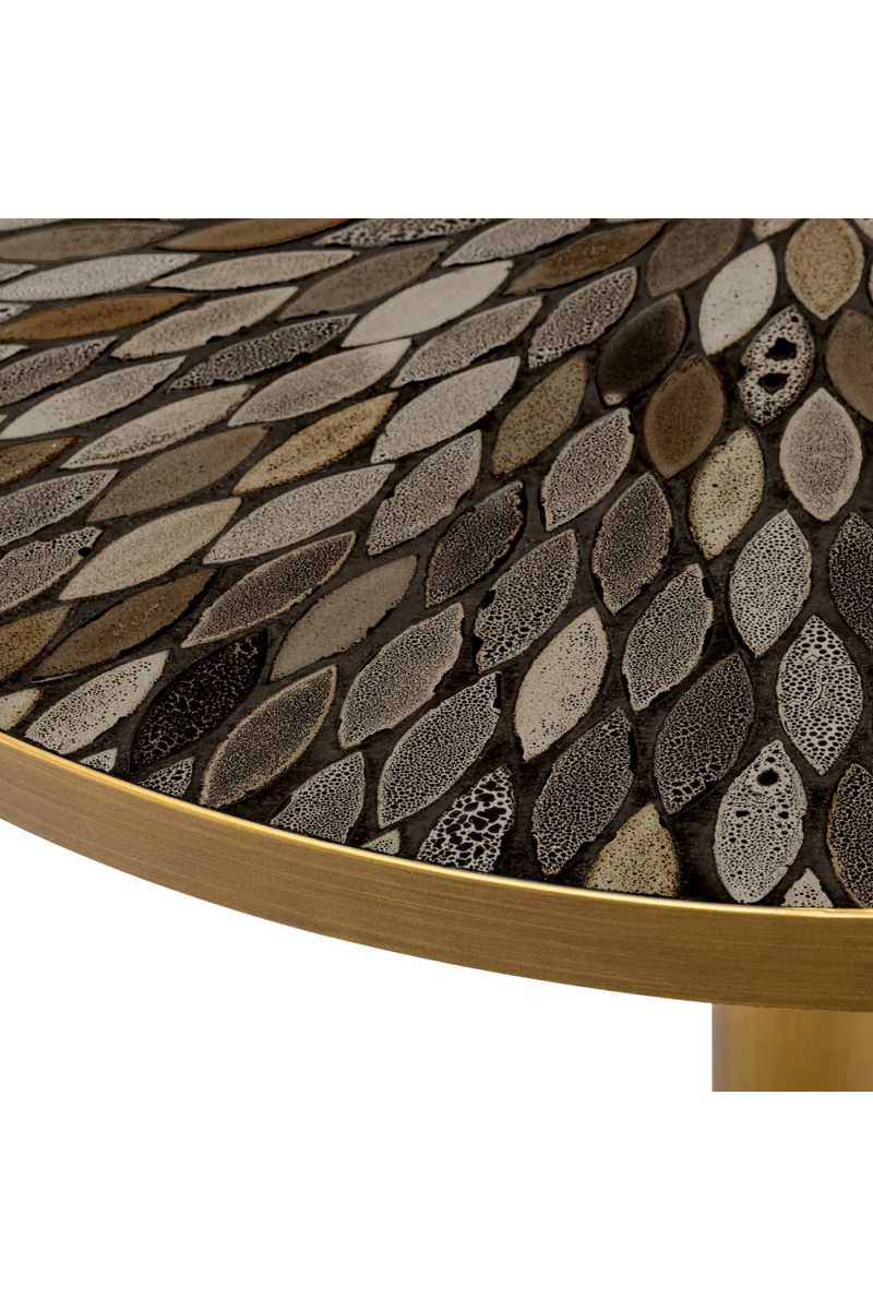 Brown Ceramic Round Dining Table | Eichholtz Declan | Eichholtzmiami.com