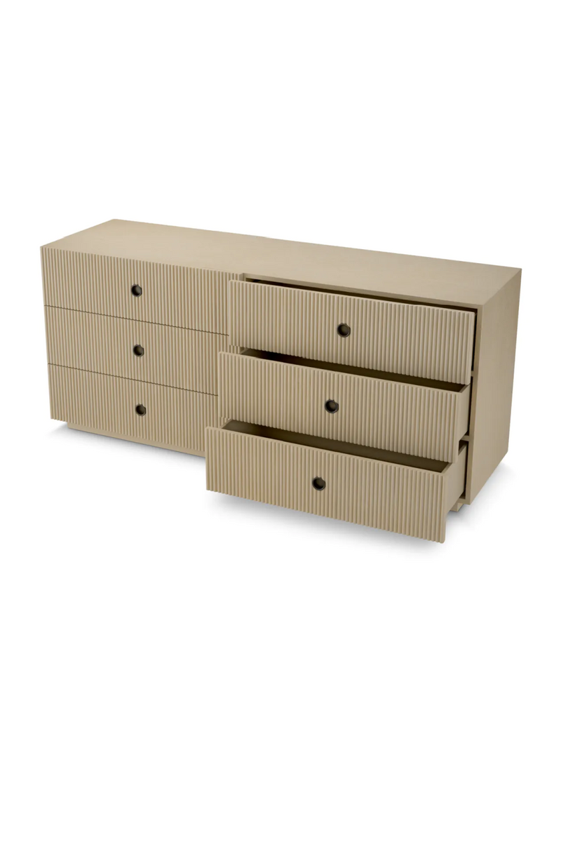 Ribbed Wood 6-Drawer Chest | Eichholtz Dimitrios | Eichholtzmiami.com