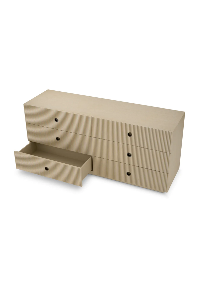 Ribbed Wood 6-Drawer Chest | Eichholtz Dimitrios | Eichholtzmiami.com