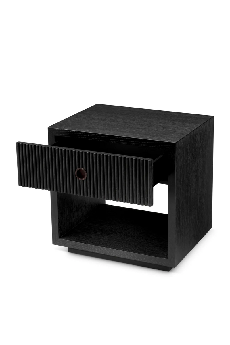 Ribbed Wood 1-Drawer Nightstand | Eichholtz Dimitrios | Eichholtzmiami.com