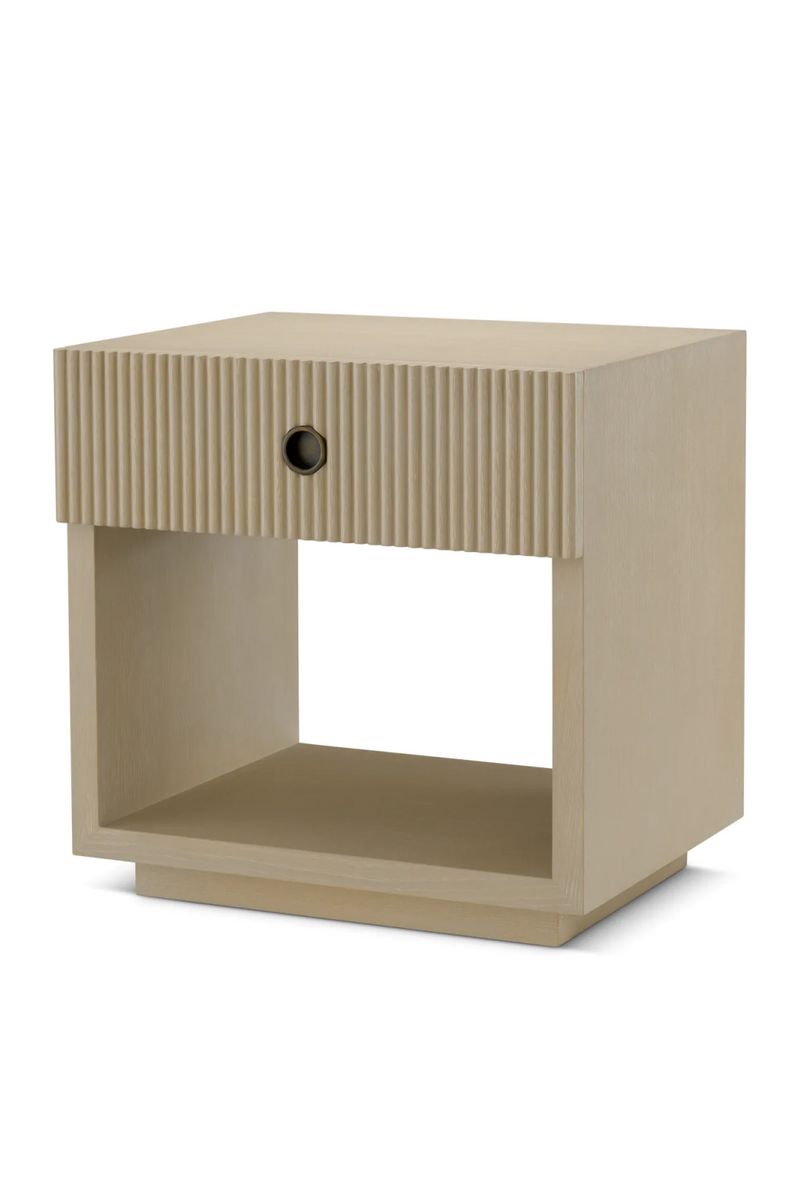 Ribbed Wood 1-Drawer Nightstand | Eichholtz Dimitrios | Eichholtzmiami.com