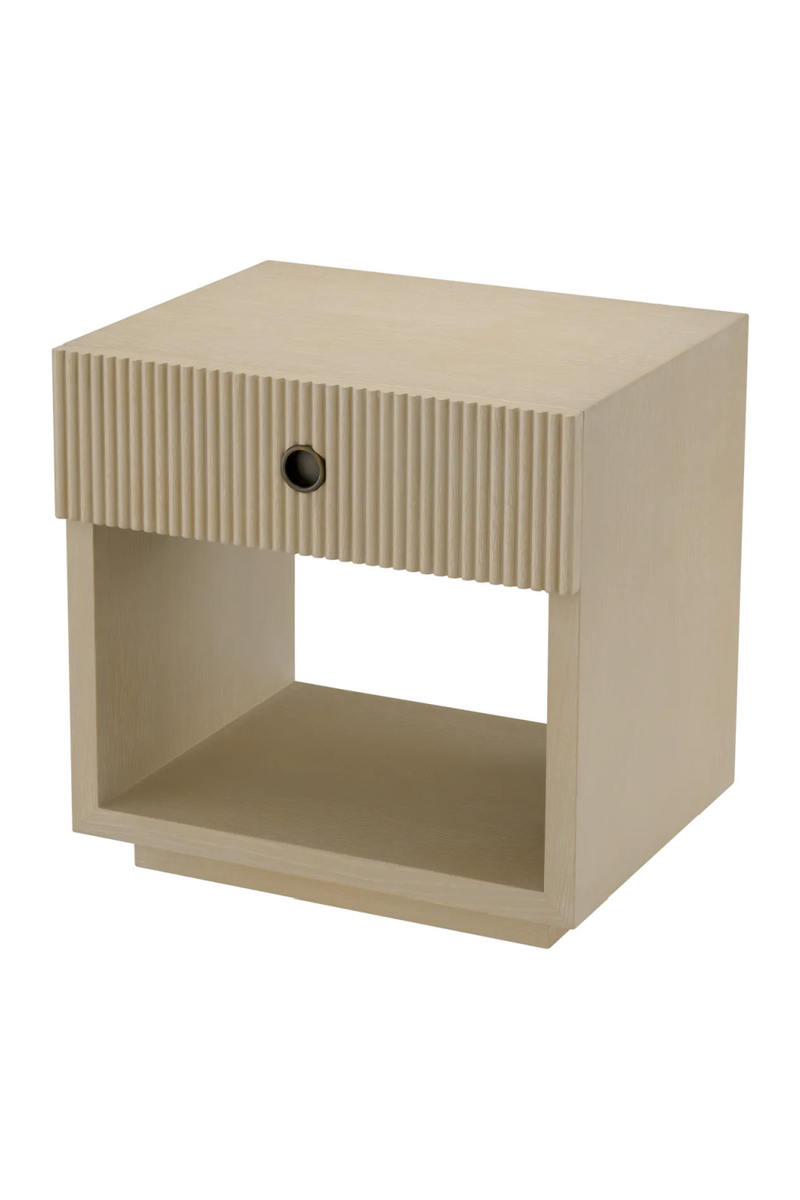 Ribbed Wood 1-Drawer Nightstand | Eichholtz Dimitrios | Eichholtzmiami.com