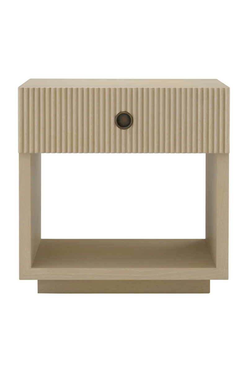 Ribbed Wood 1-Drawer Nightstand | Eichholtz Dimitrios | Eichholtzmiami.com