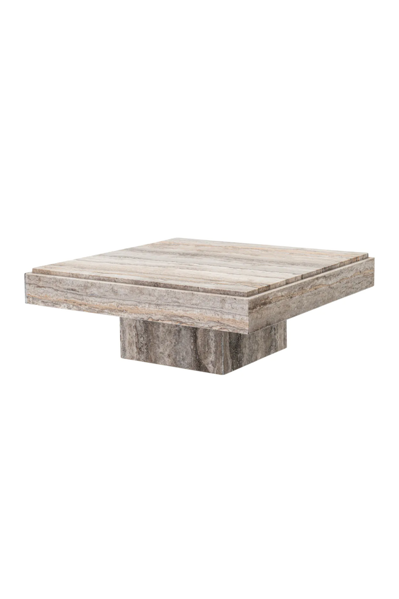 Silver Travertine Square Coffee Table | Eichholtz Sartoria | Eichholtzmiami.com