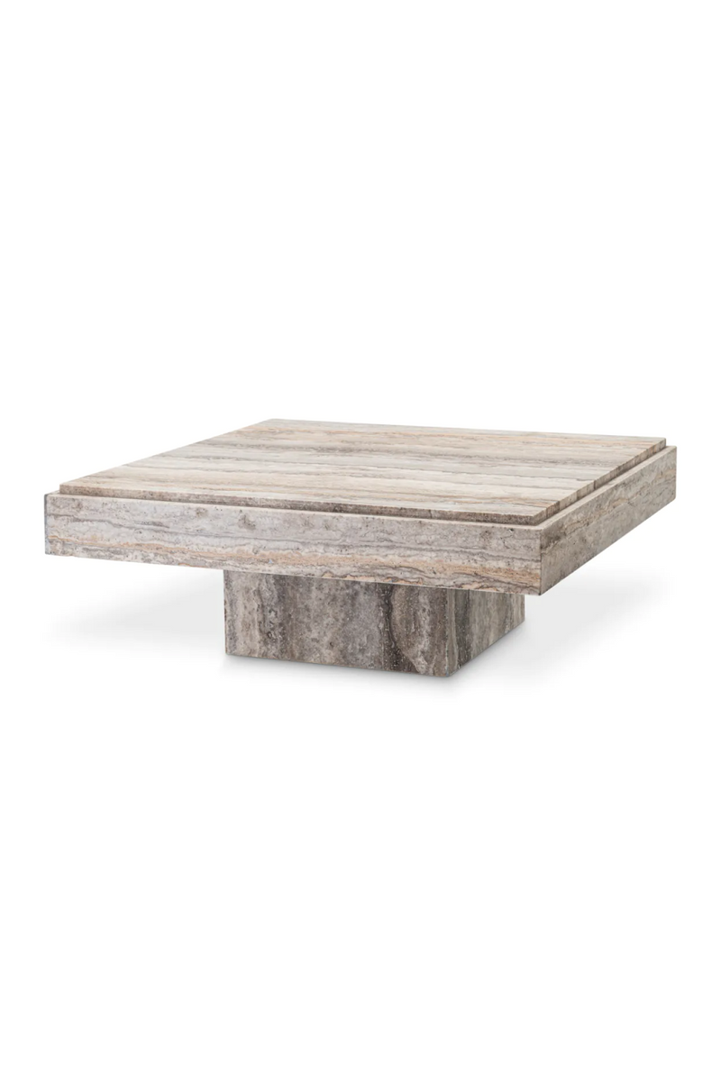 Silver Travertine Square Coffee Table | Eichholtz Sartoria | Eichholtzmiami.com