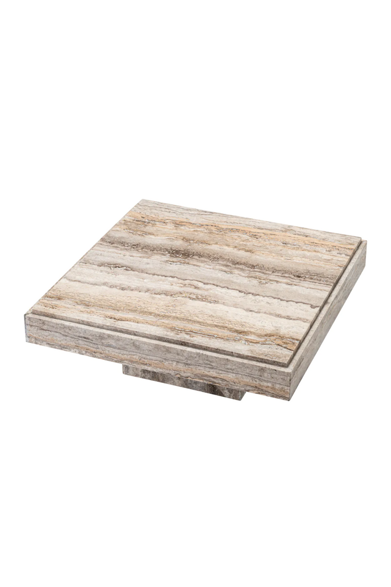 Silver Travertine Square Coffee Table | Eichholtz Sartoria | Eichholtzmiami.com