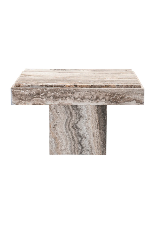 Silver Travertine Rectangular Side Table | Eichholtz Sartoria | Eichholtzmiami.com