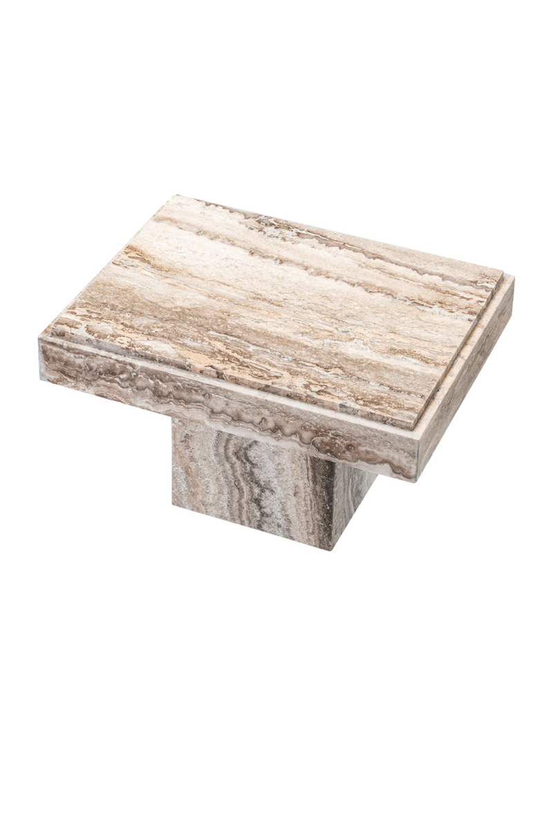 Silver Travertine Rectangular Side Table | Eichholtz Sartoria | Eichholtzmiami.com