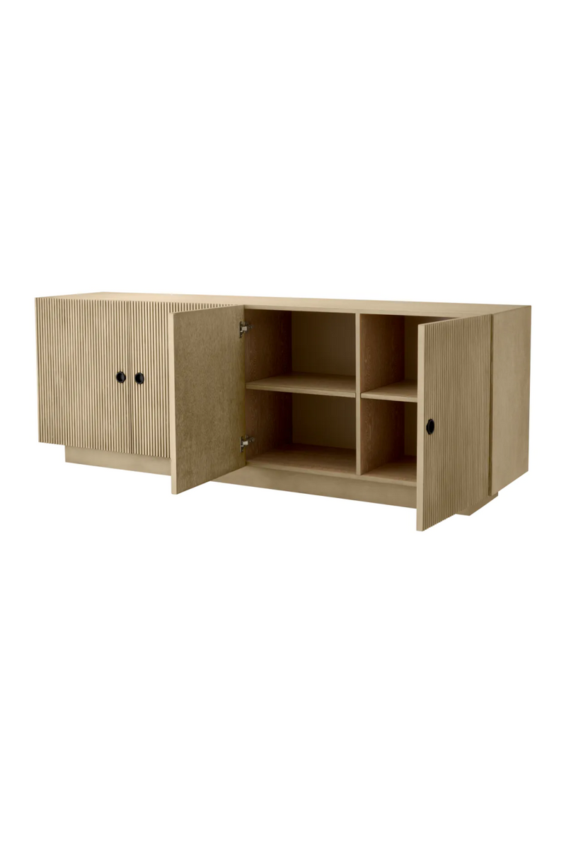 Ribbed Oak 4-Door Dresser | Eichholtz Dimitrios | Eichholtzmiami.com