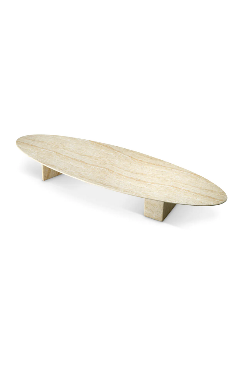 Oval Travertine Outdoor Coffee Table | Eichholtz Aurore | Eichholtzmiami.com