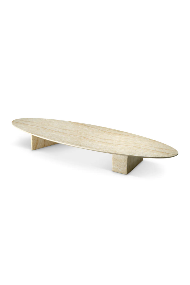 Oval Travertine Outdoor Coffee Table | Eichholtz Aurore | Eichholtzmiami.com