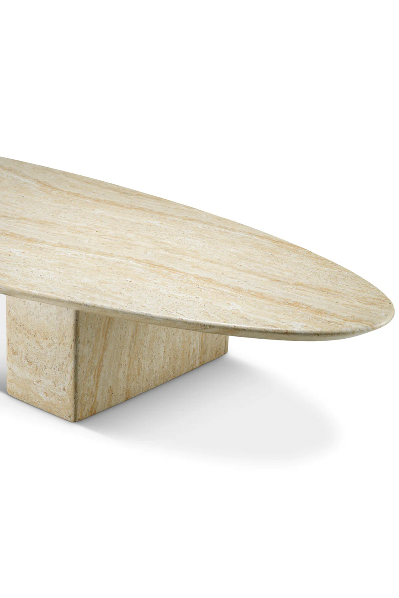 Oval Travertine Outdoor Coffee Table | Eichholtz Aurore | Eichholtzmiami.com