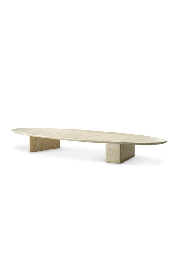 Oval Travertine Outdoor Coffee Table | Eichholtz Aurore | Eichholtzmiami.com